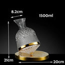 Decanter Vinho de Cristal - Acompanha Suporte Empório Lojas gold 1500ml
