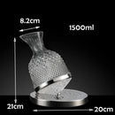 Decanter Vinho de Cristal - Acompanha Suporte Empório Lojas silver 1500ml
