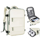 Mochila Para Viagem Grande - Impermeável Empório Lojas Bege com Verde Grande