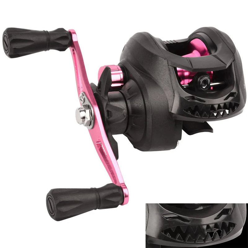 Carretilha de Pesca Profissional GLS AS200 - UltraFast Empório Lojas New Pink Black Right Hand 