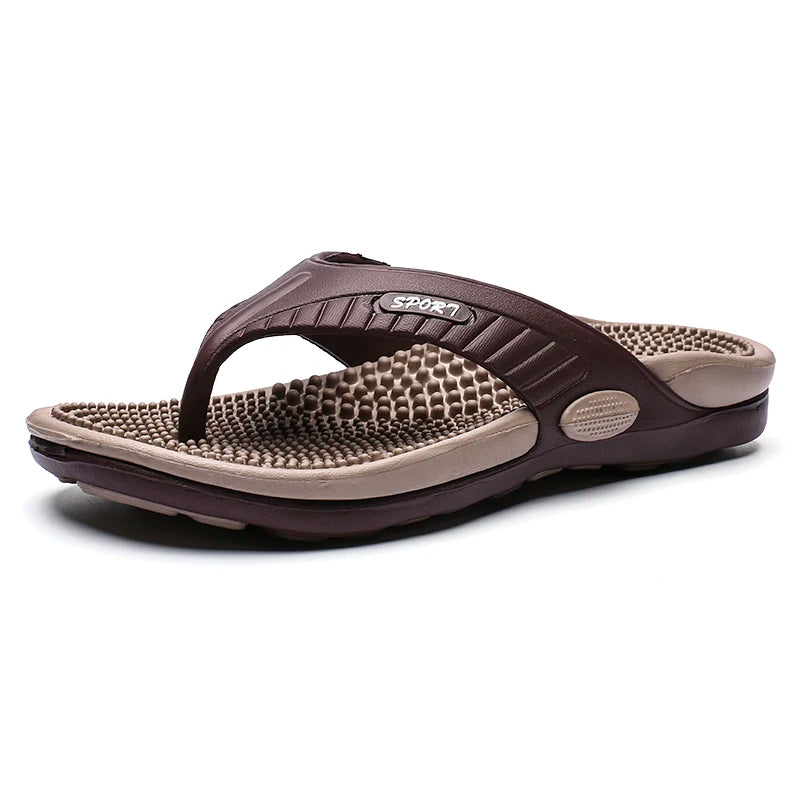 Chinelo Ortopédico Massageador Alívio de Dores Masculino Chinelo Ortopédico Massageador Alívio de Dores Masculino Empório Lojas Marrom 40 
