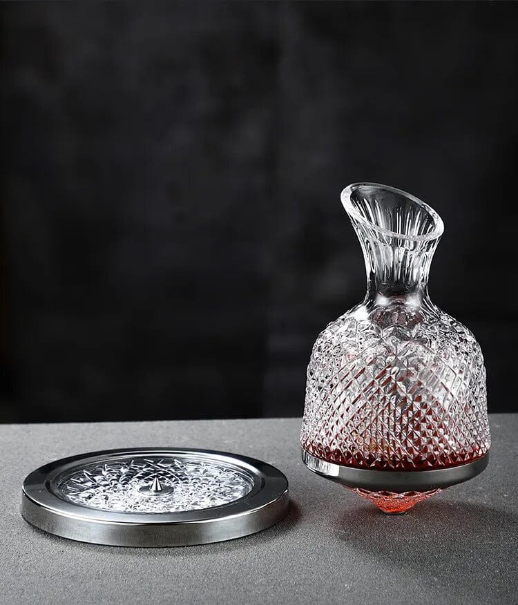 Decanter Vinho de Cristal - Acompanha Suporte de Vidro - Elegância para o Seu Vinho Decanter de vinho - Acessorio 008 Empório Lojas 