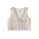 Fashion Sequined Cardigan Skirt Suits Women Elegant Shinny Sleeveless Single Button Female Tank Sets Zipped Skirts 2024 New Sets Empório Lojas 