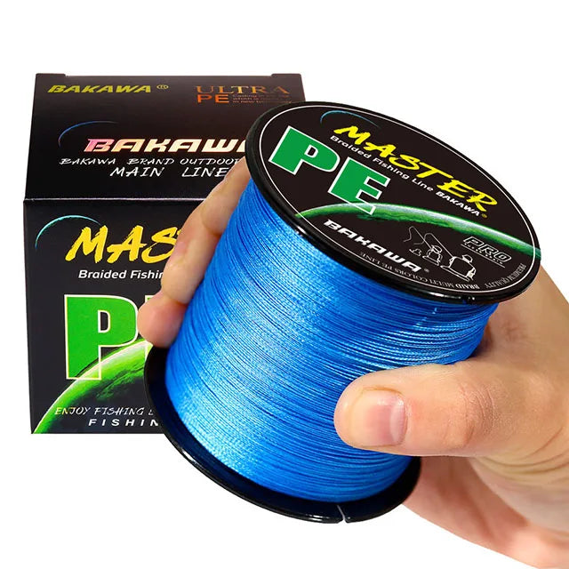 Linha de Pesca Trançada BAKAWA Japan 4X4 - Linha Profissional Linha de Pesca Trançada BAKAWA Japan 4X4 - Linha Profissional Empório Lojas Azul 300M-0.32MM-40LB 