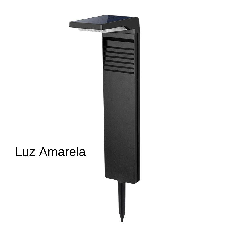 Luminária Solar Para Jardim A Prova D'Água - Economize Energia Luminaria Jardim - Casa e Cozinha 018 Empório Lojas Luz Amarela 