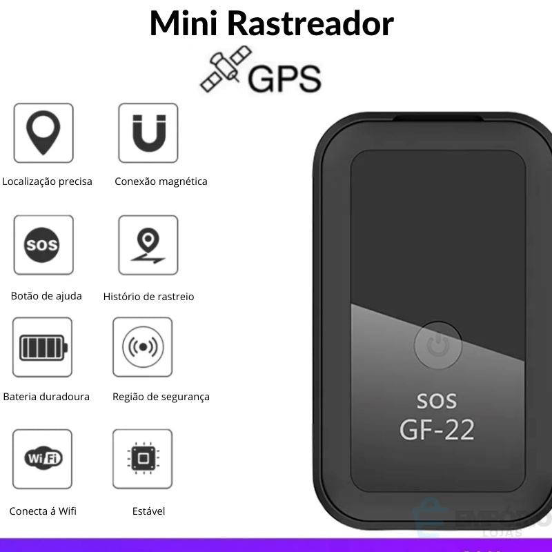 Mini Rastreador GPS Profissional - Rastreador Portátil com Áudio Empório Lojas 