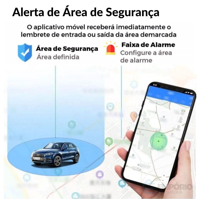 Mini Rastreador GPS Profissional - Rastreador Portátil com Áudio Empório Lojas 