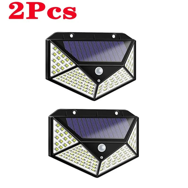 Refletor solar led Empório Lojas 2Pcs-100LED 