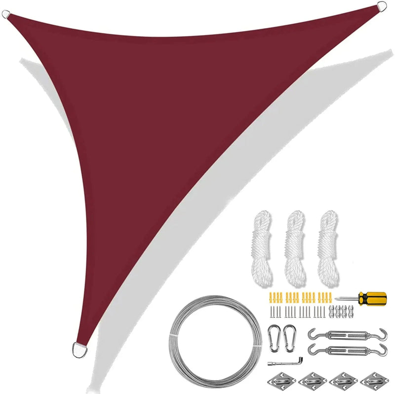 Toldo Impermeável para Cobertura em Área Externa Empório Lojas Wine Red 47Pcs Kit 500x500x500CM 