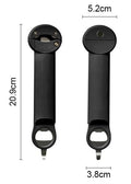 Abridor de garrafas retrátil multifuncional, tampa ajustável, aço inoxidável, abridor de latas, vinho, cerveja, gadget de cozinha Empório Lojas Black 